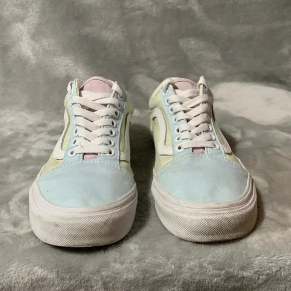 Vans Old Skool Color Block Pastel Low Top Sneakers Size 8 Women Skater Casual - Picture 5 of 14